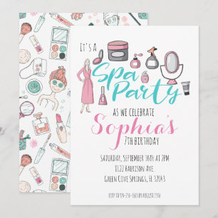 Convite de festas Spa Themed