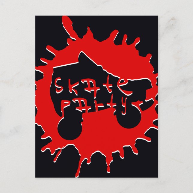 convite de festas splatz do skate (Frente)