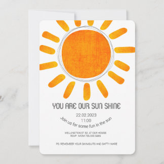 Convite de festas Sun Shine Kids