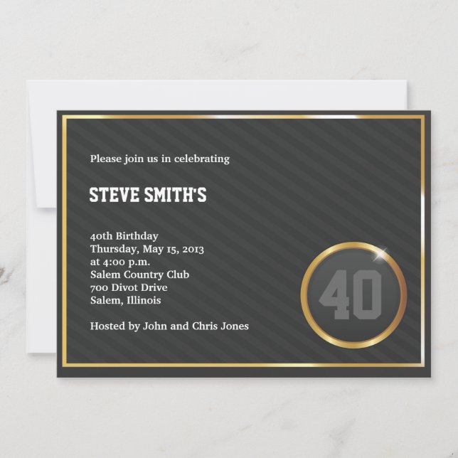 Convite de festas Swagger (Frente)