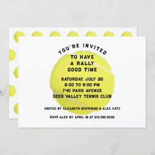 Convite de festas tênis