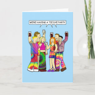 Convite de festas Tie Dye