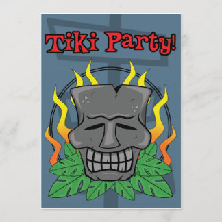 Convite de festas Tiki