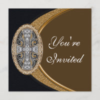 Convite de festas transversal cristão elegante