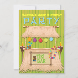 Convite de festas Tropical de Verão do Havaí de Ti