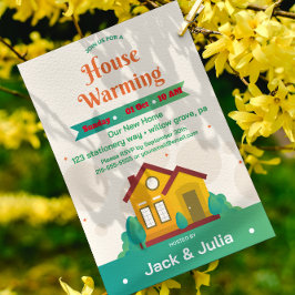 Convite de festas Verde Moderno para o Ensino da C