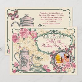 Convite de festas Vintage Photo Tea