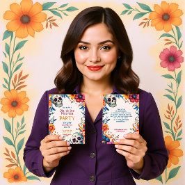 convite de festas 💀 Watercolor Día de Muertos