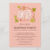 Convite de festas Whimskin Pumpkin Harvest