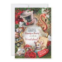 Convite de festas Wonderland