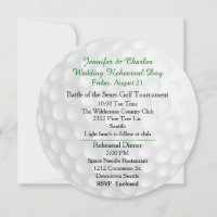 Convite de Festividades Pré-Casamento Bola de Golf