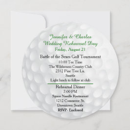 Convite de Festividades Pré-Casamento Bola de Golf