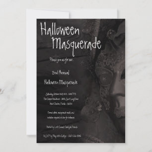 Convite de Figurino de Halloween de Mascarada pret