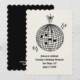 Convite de Fim de Semana de Festa de aniversário d