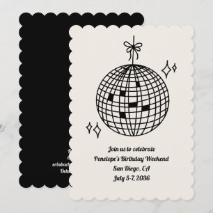 Convite de Fim de Semana de Festa de aniversário d