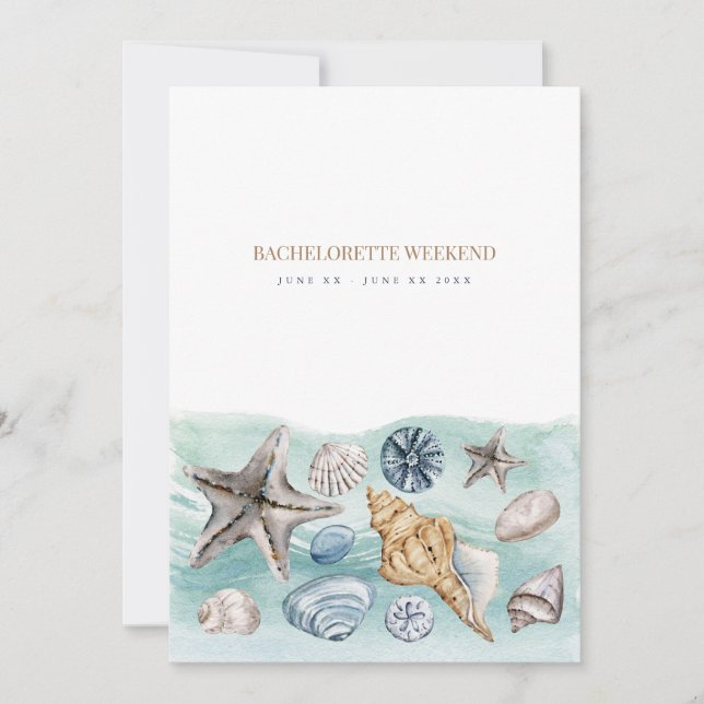 Convite de Fim de Semana de Solteira para Praia Tr (Frente)