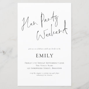 Convite de Fim de Semana Itinerário de Script de P