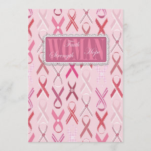 Convite de Fitas Rosa