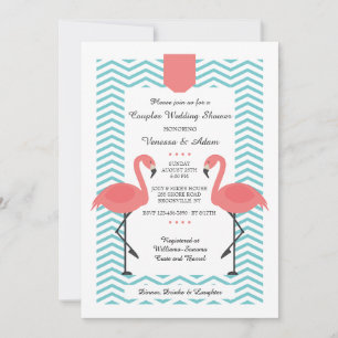 Convite de Flamingos Escarlate