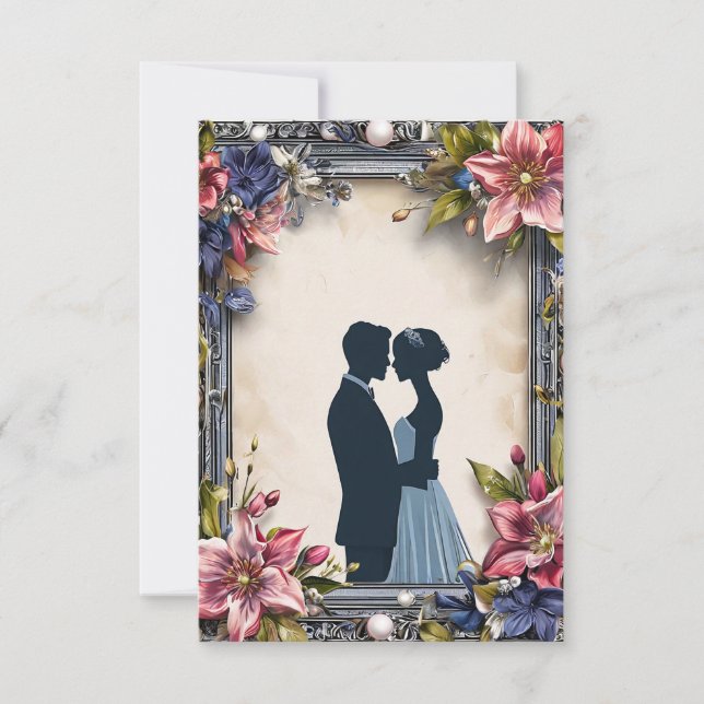 Convite de flor de casamento (Frente)