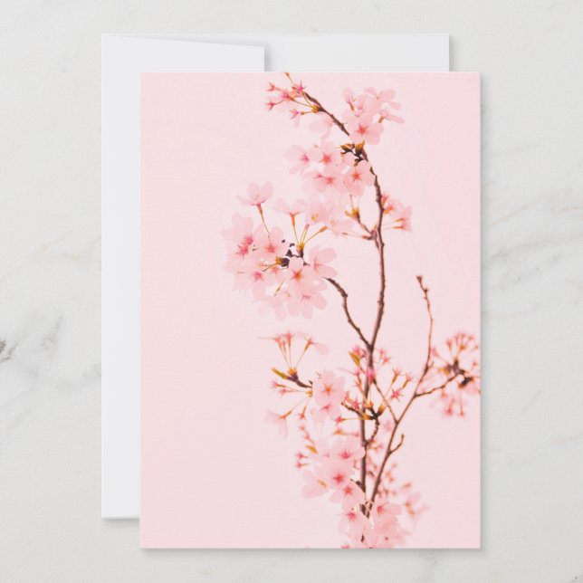 Convite de flor de mármore rosa (Frente)