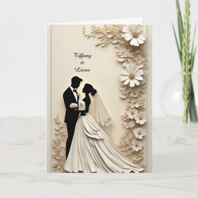 ✨ Convite de Flor de Papel para Casamento  ✨ (Frente)