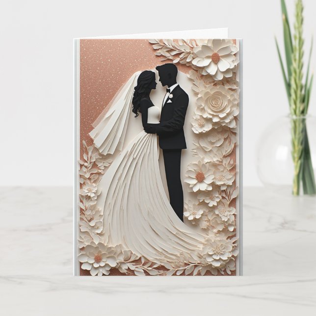 ✨ Convite de Flor de Papel para Celebração de Casa (Frente)