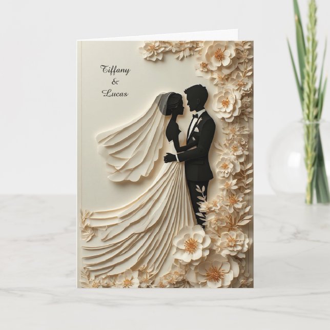✨ Convite de Flor de Papel para Festa de Noivado ✨ (Frente)