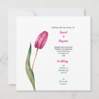 Convite de flor de tulipa simples