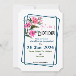 Convite de Flor Rosa