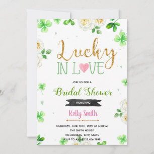 Convite de flor sortuda no amor