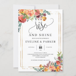 Convite de flores de calêndula laranja, suba e bri