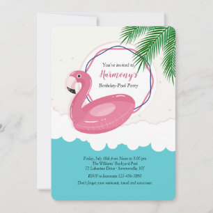 Convite de Flutuador de Flamingo