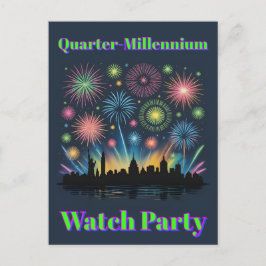 Convite de Fogos de Artifício Neon • Celebração 17