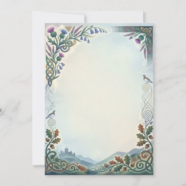 Convite de Folclore Escocês da Fronteira Adicione  (Frente)
