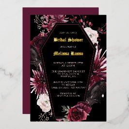 Convite de Folha de Flâmula de Chuveiro de Noiva R