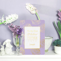 Convite de Folha de Lavanda Mãe Mais Fabulosa
