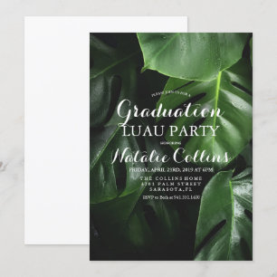 Convite de Folha de Palme Tropical de Luau de Grad