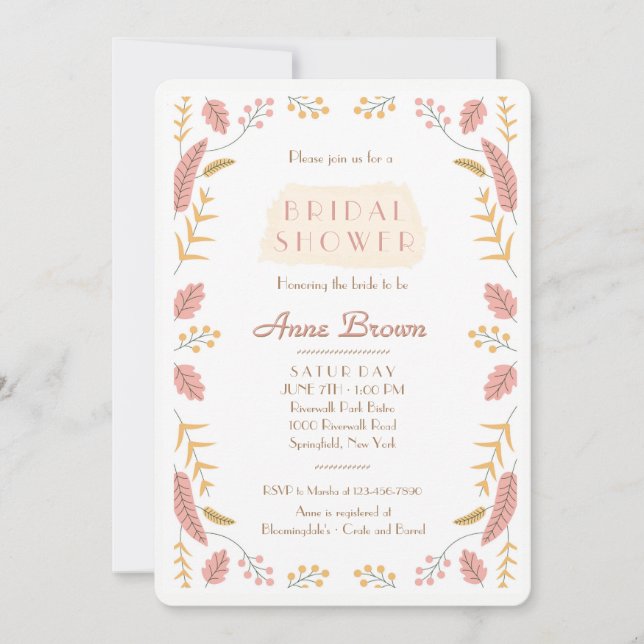 Convite de Folhas e Bagas (Frente)