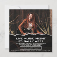 Convite de Folheto de Promo de Fotografia ao Vivo
