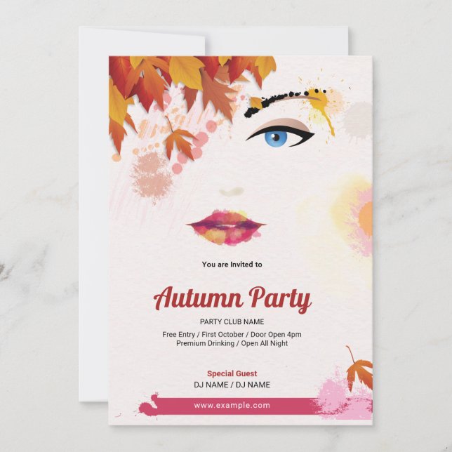 Convite de Folheto/Folheto do outono (Frente)