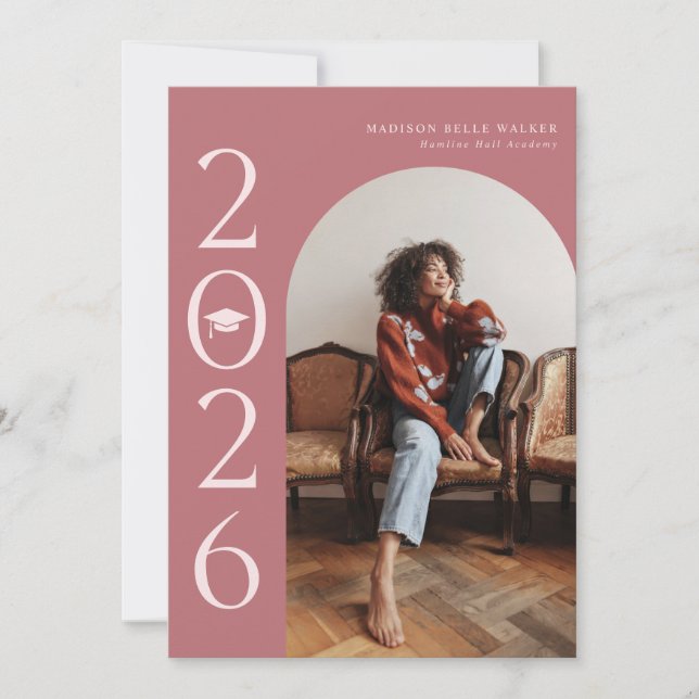 Convite de Formatura Arco Rosa Po 2026 (Frente)