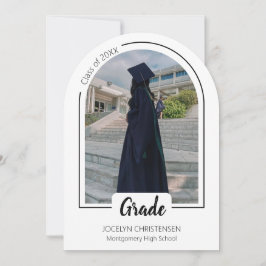 Convite de Formatura Branco Moderno e Elegante