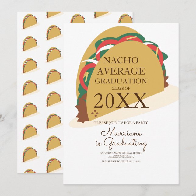 Convite de Formatura Brunch Taco Fiesta (Frente/Verso)