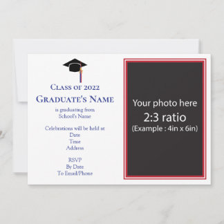 Convite de Formatura c/ Boina (Qualquer Cor)