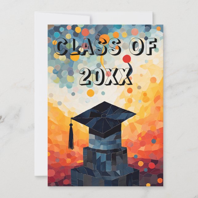 Convite de Formatura Colorido Personalizado (Frente)