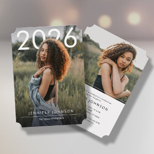 Convite de formatura com 2 fotos