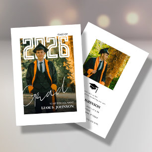 Convite de formatura com 2 fotos