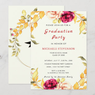 Convite de Formatura com Aquarela Crie o Seu Própr