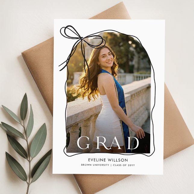 Convite de Formatura com Arco Graduado de Laço Pre (Criador carregado)